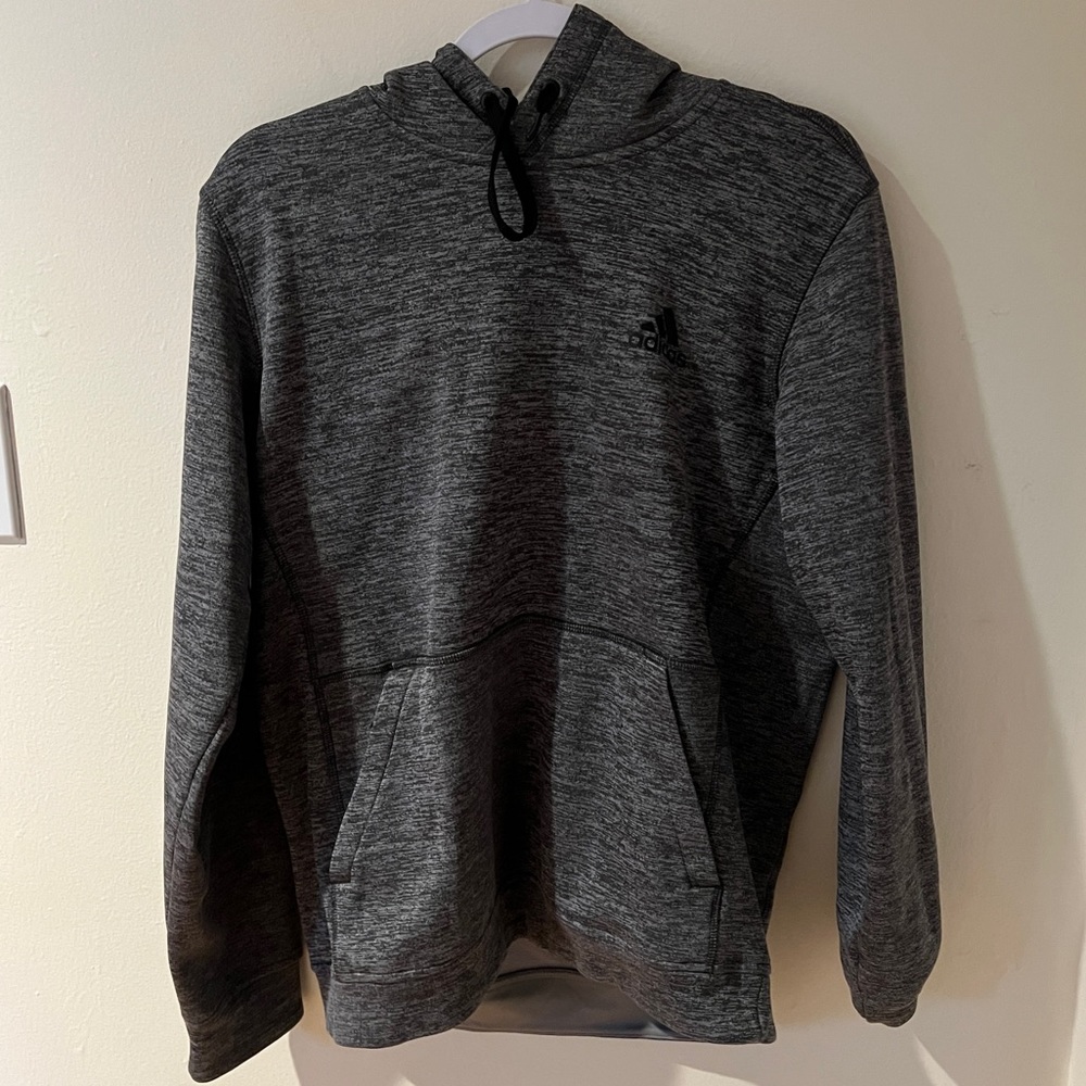 Adidas Climawarm Fleece-lined Gray Sweatshirt - Mens Medium